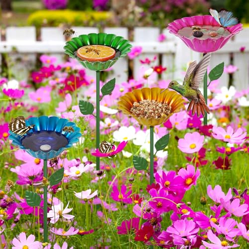 image for Retyion 4 Pack Bee Watering Station, Large Bee Cups Water for Garden M
