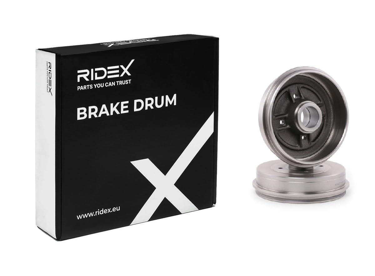 RIDEX 2x Tambour de frein Ø203mm, Arrière Compatible avec RENAULT Clio 2 3/5 portes BB, CB, BB0/1/2, CB0/1/2 432026617R 432022546R 770818346