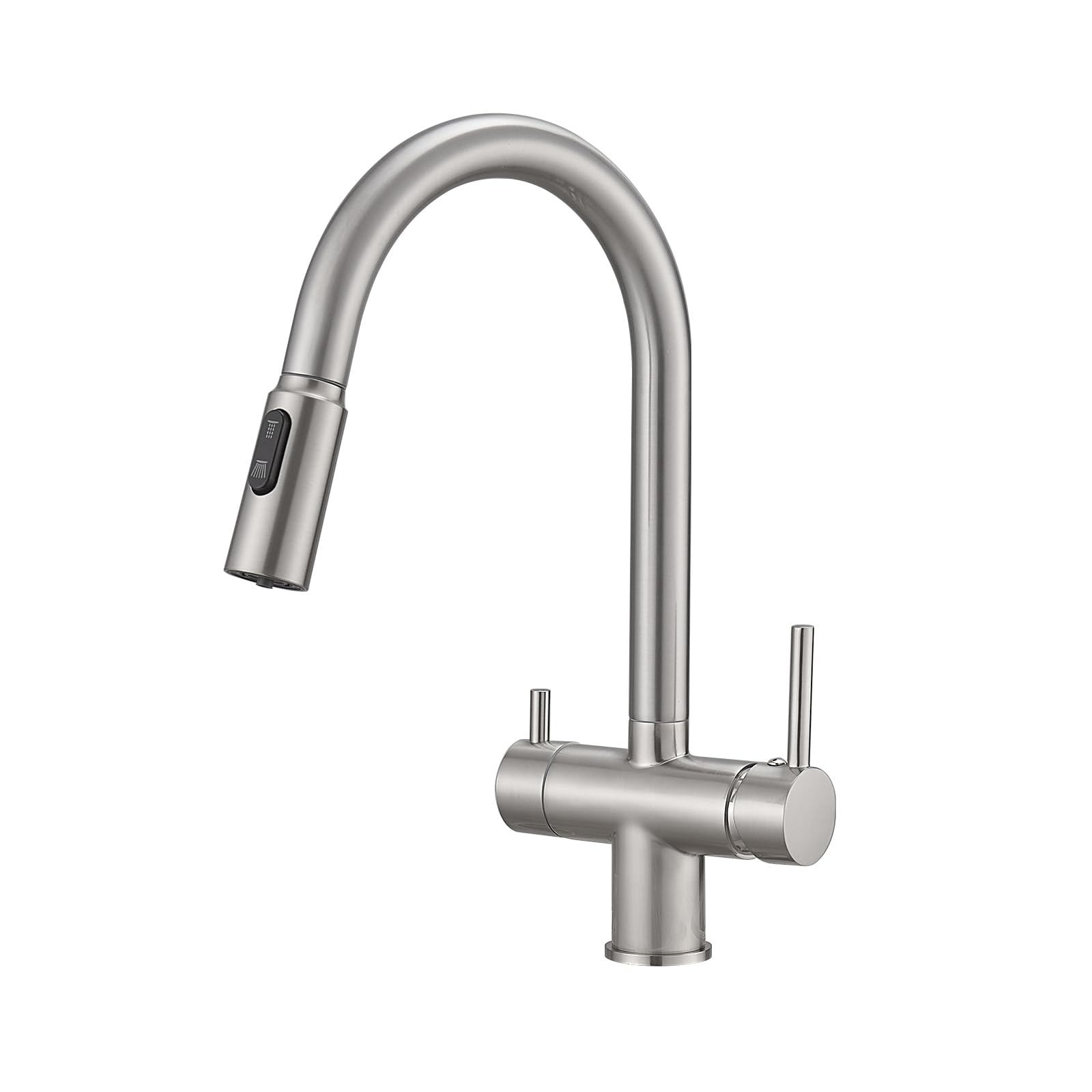 XJTNLB Robinet 3 Voies Osmoseur avec Douchette Cuisine Mitigeur Cuisine avec Douchette et Robinet Osmoseur Brossé