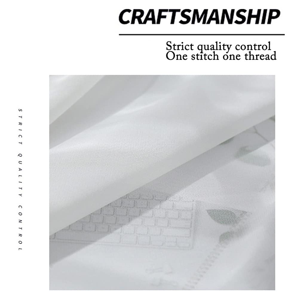 Hiseng Tende Voile Trasparenti Sheer 140x245cm Nuvole e stelle per Finestra Soggiorno