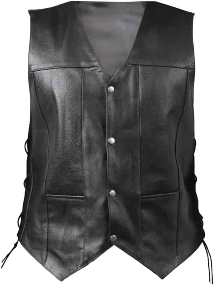2025 - Gilet En Cuir Pour Homme, Version Coréenne, Coupe étroite