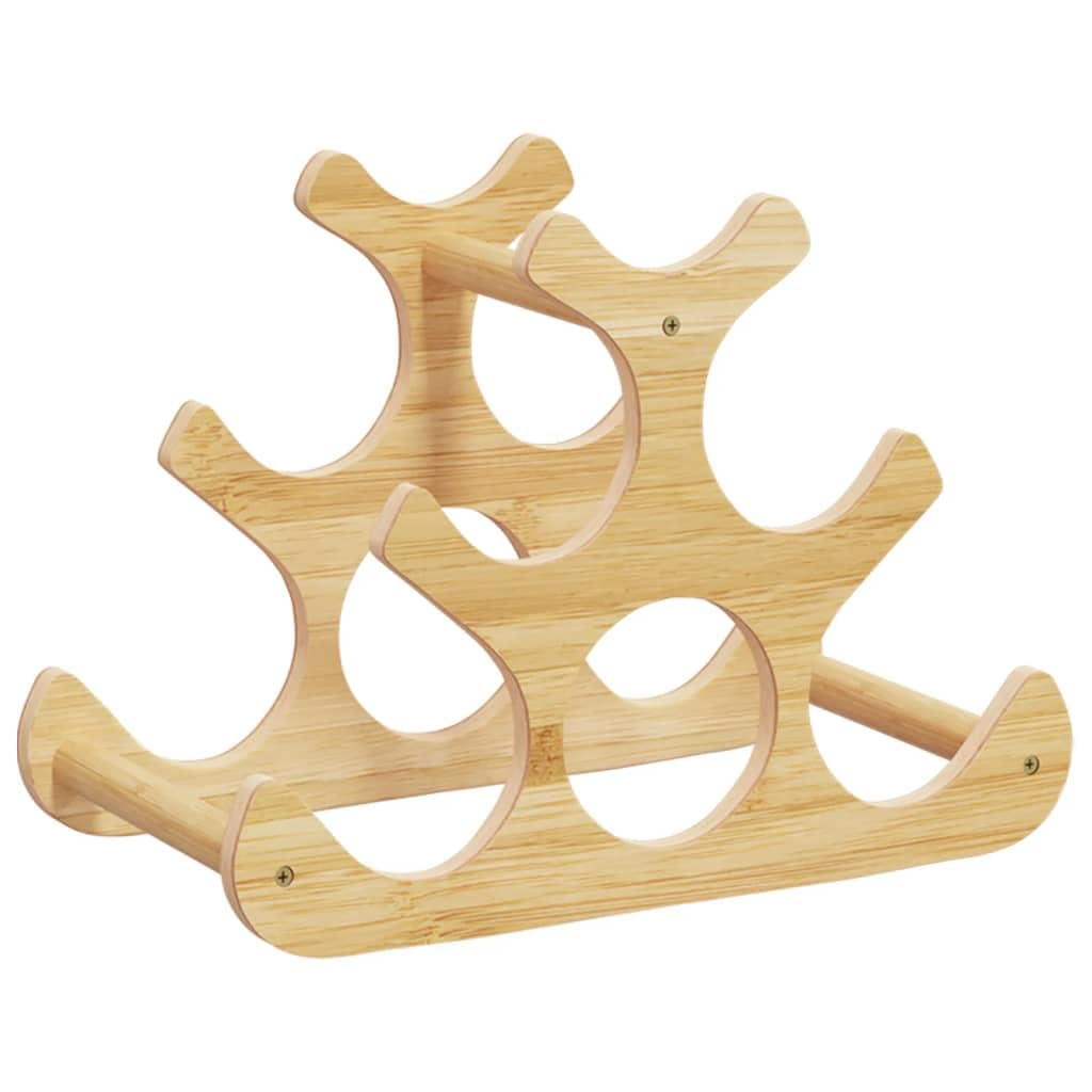 Porte-bouteilles de vin 6 bouteilles en bambou 35 x 18 x 25,5 cm