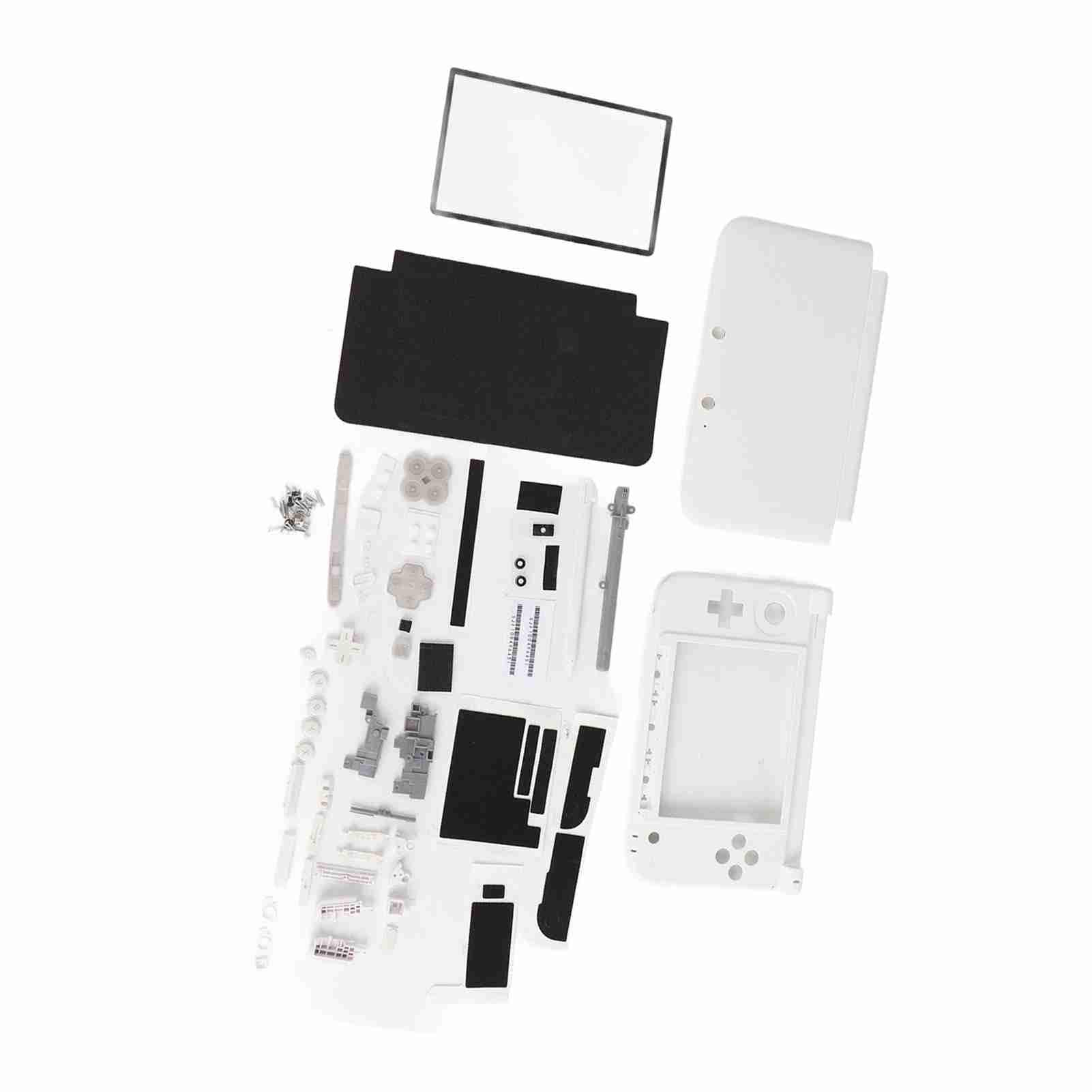 Cosiki Funda de Repuesto para 3DS XL, Kit de Reparación de Carcasa Completa, Cubierta de Carcasa con Botones, Juego de Piezas de Interruptores, Ideal para Consola 3DS XL (WHITE)