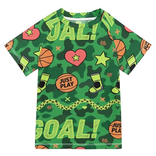 Animal Spot Leopard Green Ball Pattern Short Sleeve Kids Bathing Suits Boys Swimsuits for Little Girls Rash Guard Swimsuit for 3-12 Years ropa de bano para ninas