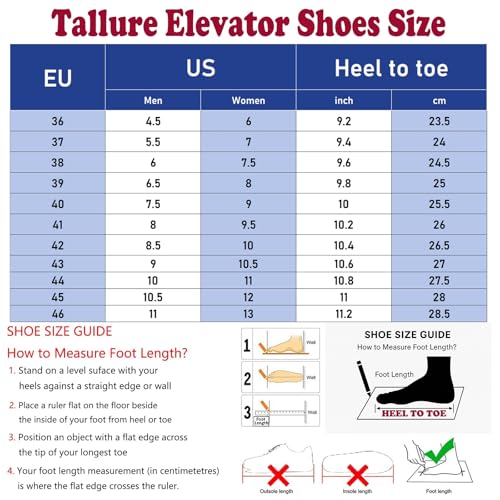 Tallure Sneakers, Tallure Elevator Shoes, Men Women 1.6"/2.4"/3"/4" Invisible Height Boosting Sneaker, Outdoor Comfortable Non-Slip Breathable Mesh Lightweight Daily Leisure Walking Sneakers2