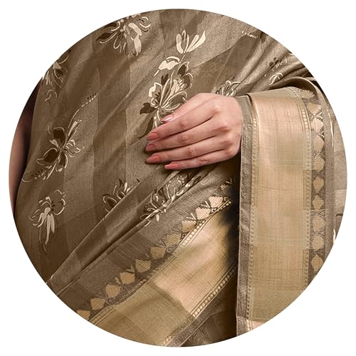 Image of MIRCHI FASHION Women Saree Cotton Blend Kalamkari Printed | Comfortable Office and Regular Daily Use Sari with Unstitched Blouse Piece