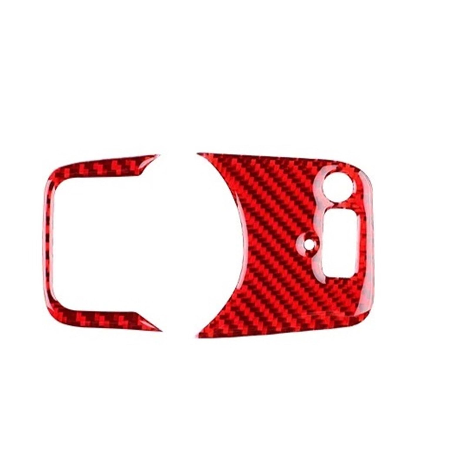 Car Interior Moulding Trim for Alfa for Romeo for Giulia for Stelvio 2017-2024 LHD RHD Car Headlight Switch Button Panel Sticker Interior Accessories(LHD Red Carbon)