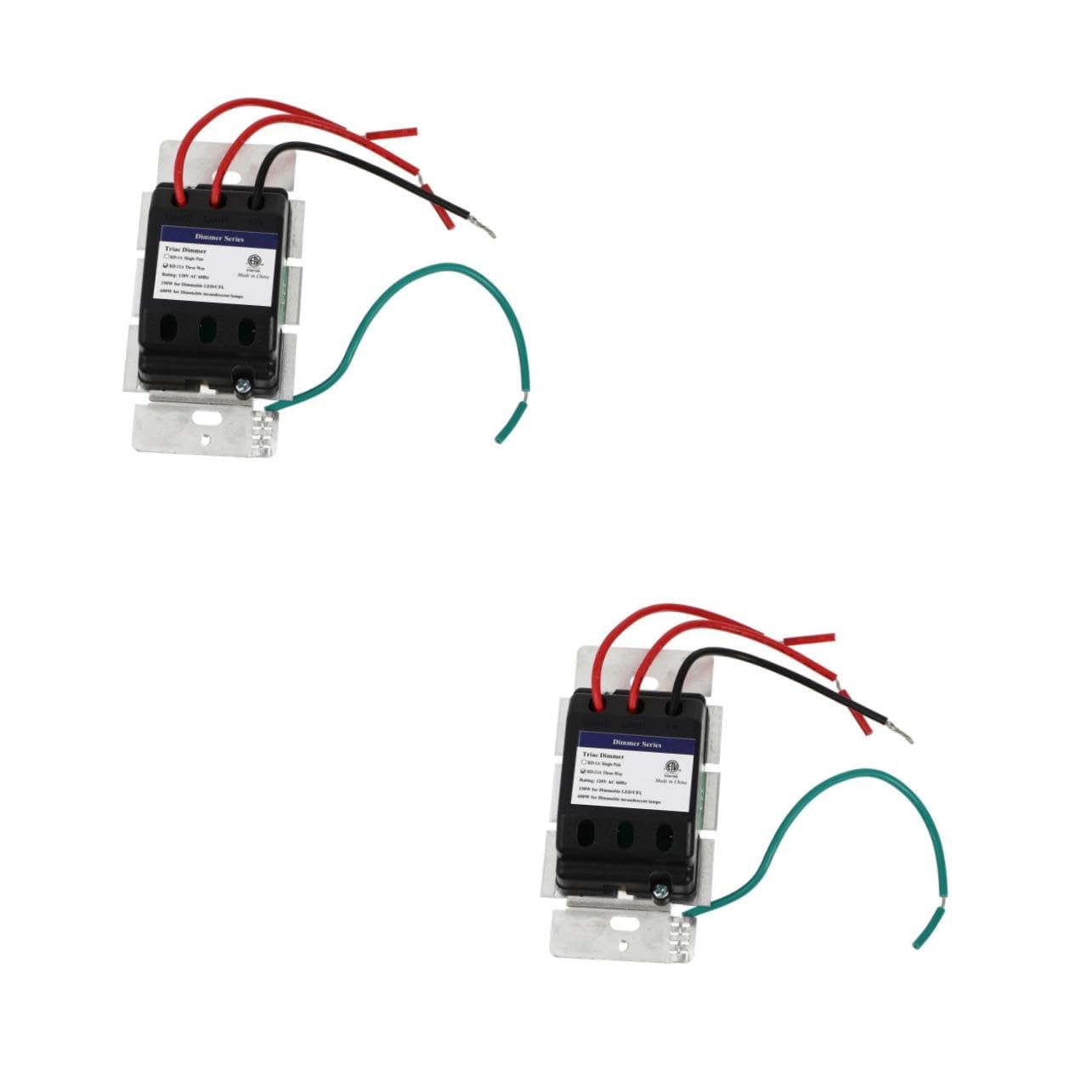 NUOBESTY 2 Pièces Variateur de LED Max avec Indicateur Électrique à Glissière pour Lampes Dimmables Compatible avec