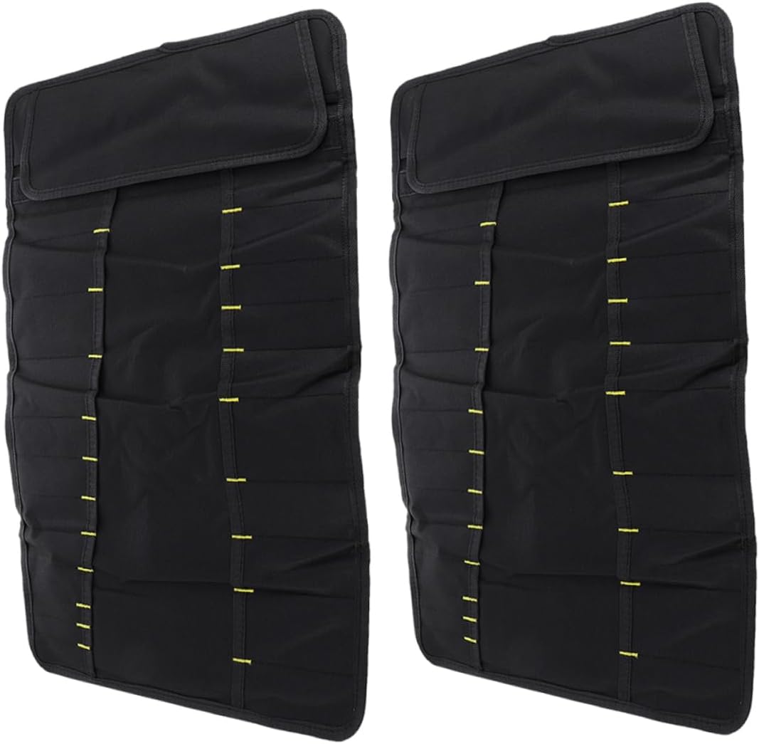 STOBAZA 2Pcs Portable Cutter Storage Bag Compact Oxford Cloth Roll Utensil Holder for Kitchen Camping Picnics and Wear Resistant Design for Chefs and Cooking