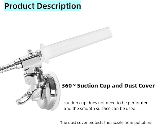 Miniatura 6 de Kit de sistema de enema de ducha, kit de limpieza vaginal y anal con boquilla de 3 enemas y manguera de metal de 6.56 pies, limpiador de sistema