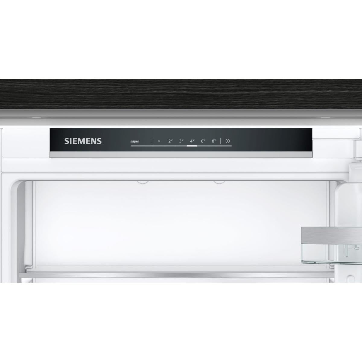 Siemens KI86NVSE0 iQ300 Einbau-Kühl-Gefrierkombination, 177,2 x 54,1 cm Nische, 184 L Kühlen + 76 L Gefrieren, hyperFresh längere Frische, noFrost nie wieder abtauen, FreshSense/Schlepptür