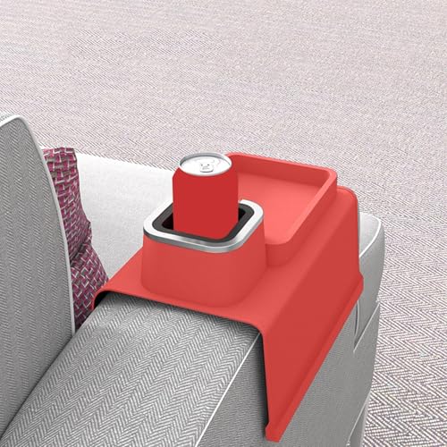 Organizador de silicona para brazos de sofá con soporte para móvil y comida 3