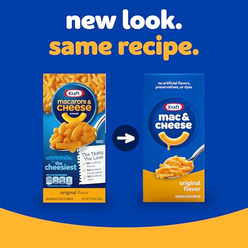 Image of Kraft Mac & Cheese, 35 Boxes, for Easy Dinner or Dinner Sides, Original Flavor, No Artificial Flavors, Preservatives or Dyes, 7.25 oz