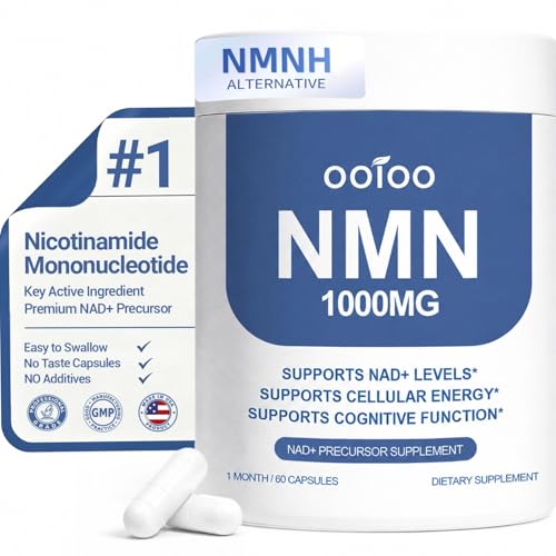ooioo NMN Supplement 1000 mg Per Serving NAD+ Support 60 Capsules