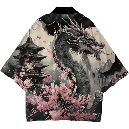 Men's Japanese Style Kimono Lightweight Open Front Cardigan Stylish Summer Beach Outfits2