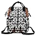 Wrangler Aztec Backpack Organized Daypack Travel Baby Bag with Stroller Strap and Side Bottle Pockets WG2204-9110BK