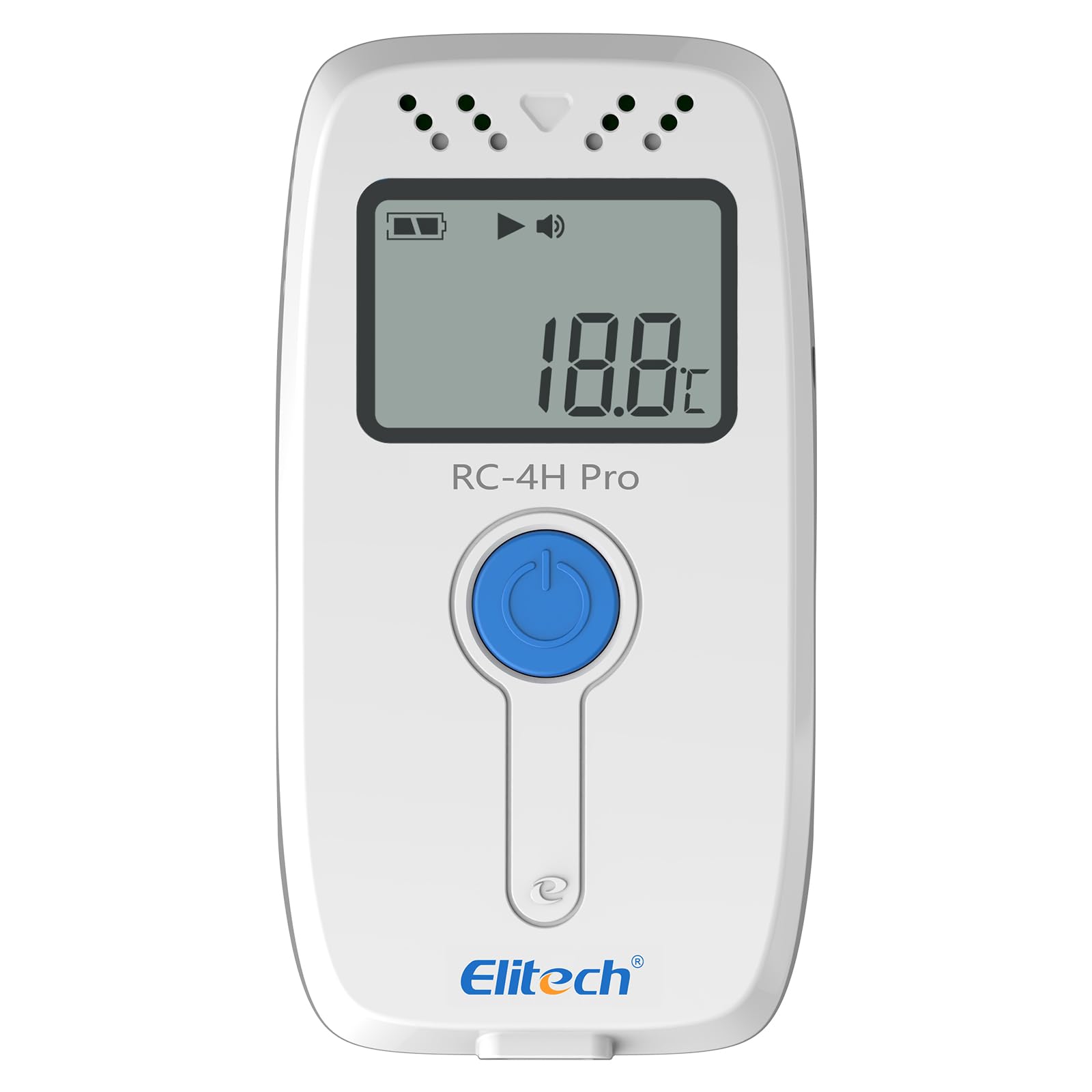 ElitechRC-4HC Temperature and Humidity Data Logger Temp Recorder, 16000 Recordings, External Sensor, Buzzer Alarm, PDF EXCEL Report