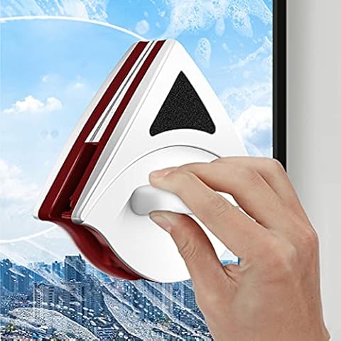FGXY Shower Window Squeegee, Magnetic Window Cleaner Double Sided, Window Glass Wiper, Washing Glass Cleaning Brush, Household Cleaning Tools, Glass Wiper with Anti-Falling Rope, for 3-8mm Glass Cover