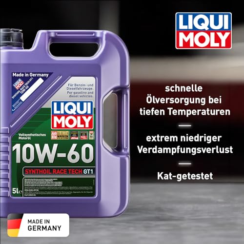 LIQUI MOLY Synthoil Race Tech GT1 10W-60 | 5 L | vollsynthetisches Motoröl | Art.-Nr.: 1391