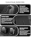 VETERBONE Car Hooks for Headrest, 2Pcs Seat Back Storage Hook Luxurious Leather 100% Metal Multifunctional Car Hanger & Holder for Heatrest, Seat, Bag, Purse (Black)