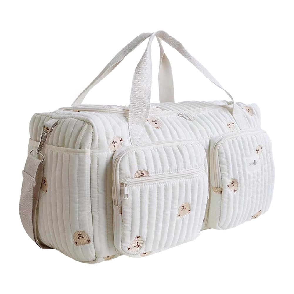 Borsa per pannolini, borsa a tracolla per mamma, leggera, trapuntata, grande, multifunzionale, da viaggio, per maternità e cambio del bambino, per ospedale e fine settimana