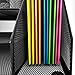D.RECT 10 Stück (2 Stück Pro Farbe 5x2) FLUO Sammelmappe Aus Karton | Einschlagmappe Mit Gummi | Mappe Mit Gummiband Für Din A4 | 3 Klappen 350g, Schnellhefter Bunt Sortiert
