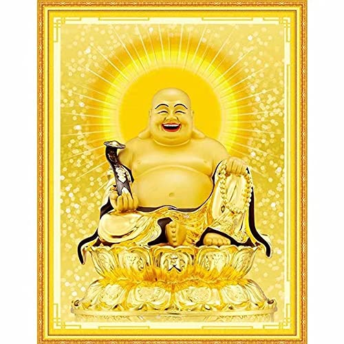 Broderie Diamant Bouddha Zen pour Décoration Salon | Kit 5D Grand Format 80x200