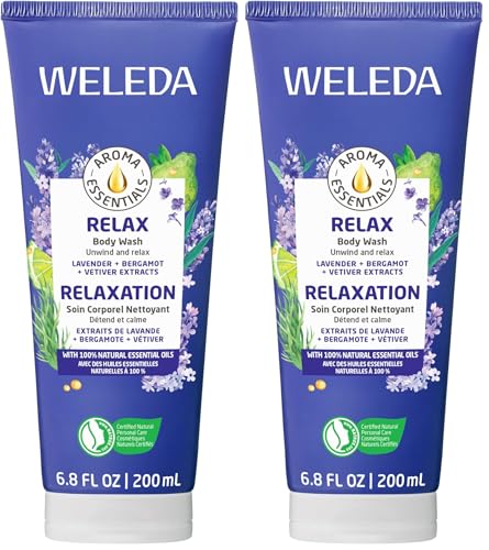 Image of Weleda Aroma Essentials Relax Creamy Body Wash, Parabens Free, 6.8 Fluid Ounce (Pack of 2)