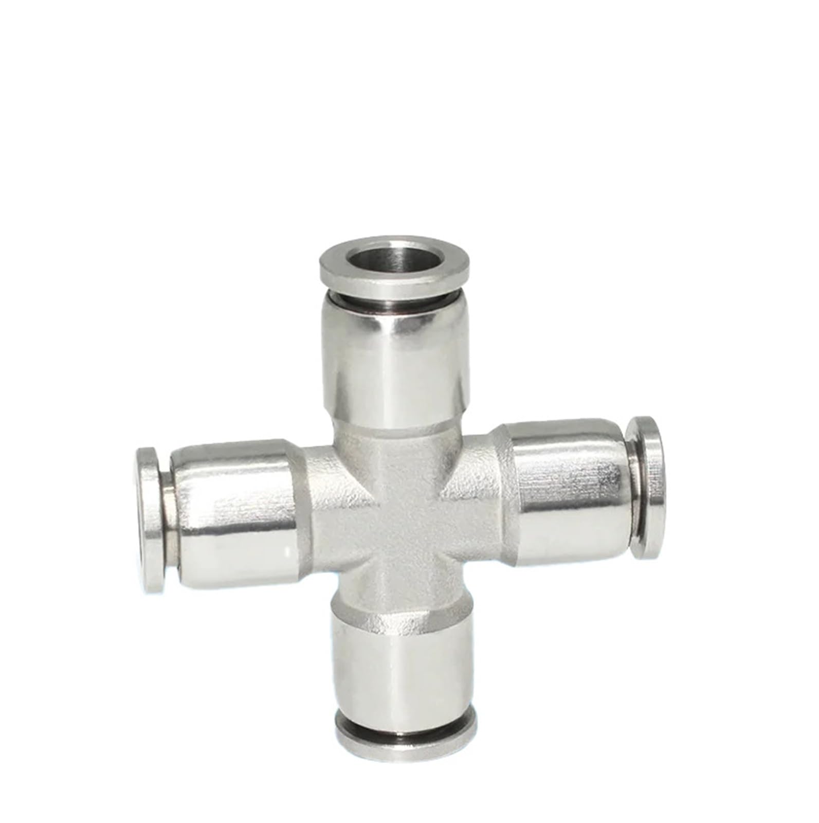 Sqxvueyqrs Pza 304 Stainless Steel Pe/Pm/Pu/Pv/Py/Pza/Lsa/Pkm 4/6Mm Pneumatic Hose Metal Coupling Fitting Pipe Connector 1Pcs(,6Mm)