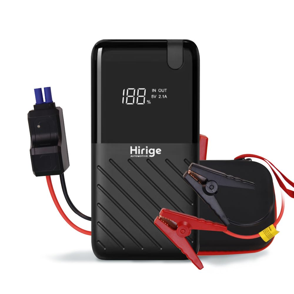 8000Ah 12 Volt Ultra-Safe Portable Lithium Battery Car Jump Starter Kit, Jump Starter Power Bank and Booster Cables for Up to Petrol Engines