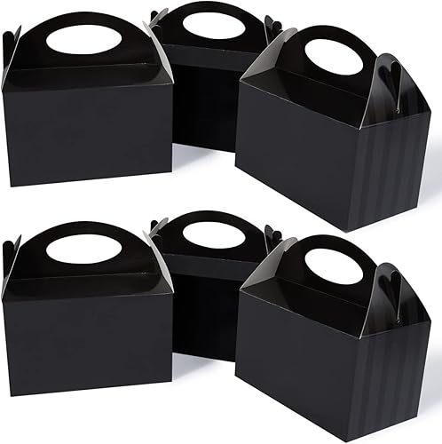 Happyhiram 12 cajas de regalo de fiesta rosa para niñas, cajas de dulces de 6 pulgadas, recuerdos de fiesta con asa, bolsas de regalo de galletas de