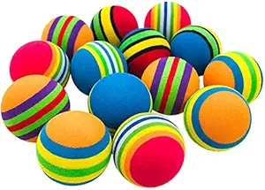 PETANGEL Pack of 6 Foam Balls for Cats, Colorful Rainbow Ball Cat Toy Sponge Ball Cat Toy Ball, Soft Pet Ball Toy for Cat Puppy Kitty Indoor Activity Play Training?