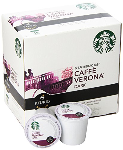 Image of Starbucks Caffe Verona, Dark, K-cup Portion Pack for Keurig K-cup Brewers 16-count