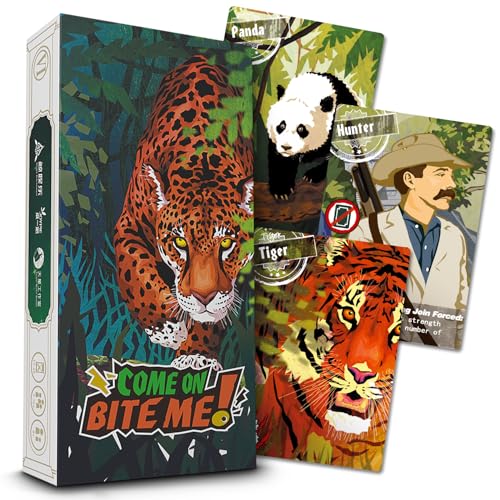 Whales Entertainment Come On Bite Me! – Jungle-Themed Family Games for Kids & Adults | Fun Game Night Card Game for Families, Party & Travel | Funny Gifts & Family Games for Adults & Kids Ages 8+