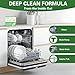 OOOFLOWER 6-Pack Dishwasher Detergent, Deep Cleaning Dishwasher Formula Tablets, Dishwasher Safe, Removes Limescale, Odors, Hard Water Residue, Suitable for All Dishwashers (Lemon Scent)