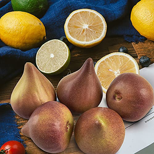 Luckforest 6Pcs Artificial Fig Lifelike Simulation Fig Fake Fruit For Home Kitchen Cabinet Decoration Photography Props Table Decoration #TOP1