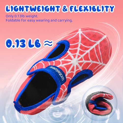 Image of WateLves Kids Water Shoes Toddler Girls Boys Barefoot Non-Slip Quick Dry Aqua Socks for Beach Swim Walking