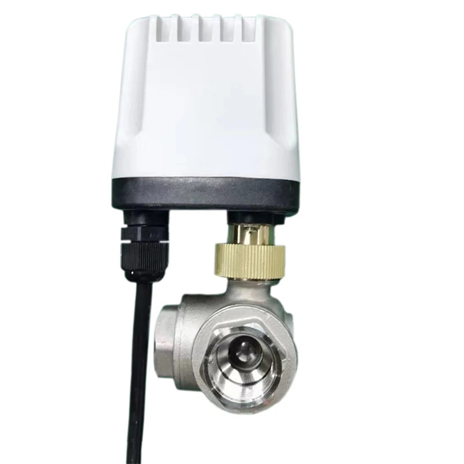 VSPPJYFG DN15 3 Way 304 Stainless Steel IP65 Waterproof Motorized Ball Valve 220V 12V 24V 2-Wire T Type Electric Ball Valve(12VDC-CR04)