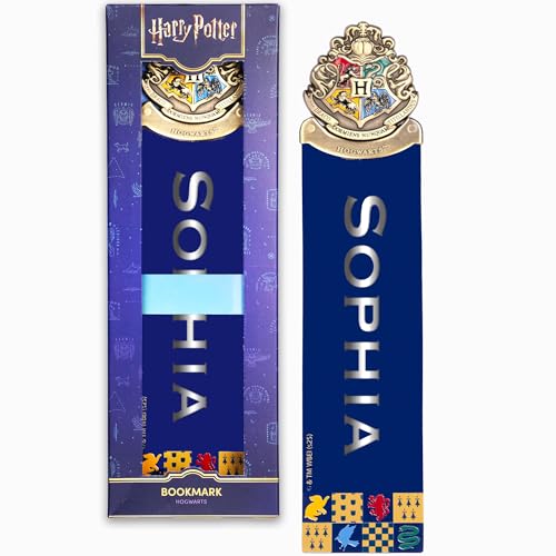 Harry Potter Personalised Crest Bookmark 25cm x 5 cm Stainless Steel Metal High Quality Gift for Kids Teachers Students Gryffindor Hogwart Harry Potter Books Lovers
