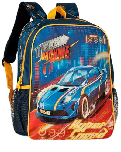 Mochila Infantil, Fast Machine, G, Azul, Clio