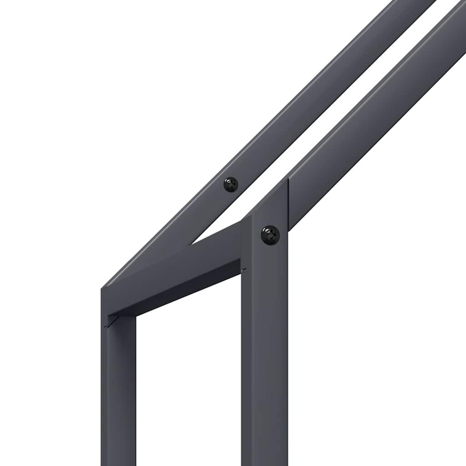 Regał na drewno opałowe ze stali walcowanej na zimno (nośność 100 kg) – antracytowy, 40 x 25 x 120 cm, wytrzymały magazyn na drewno kominkowe do salonu, garażu i domku ogrodowego – łatwy montaż i