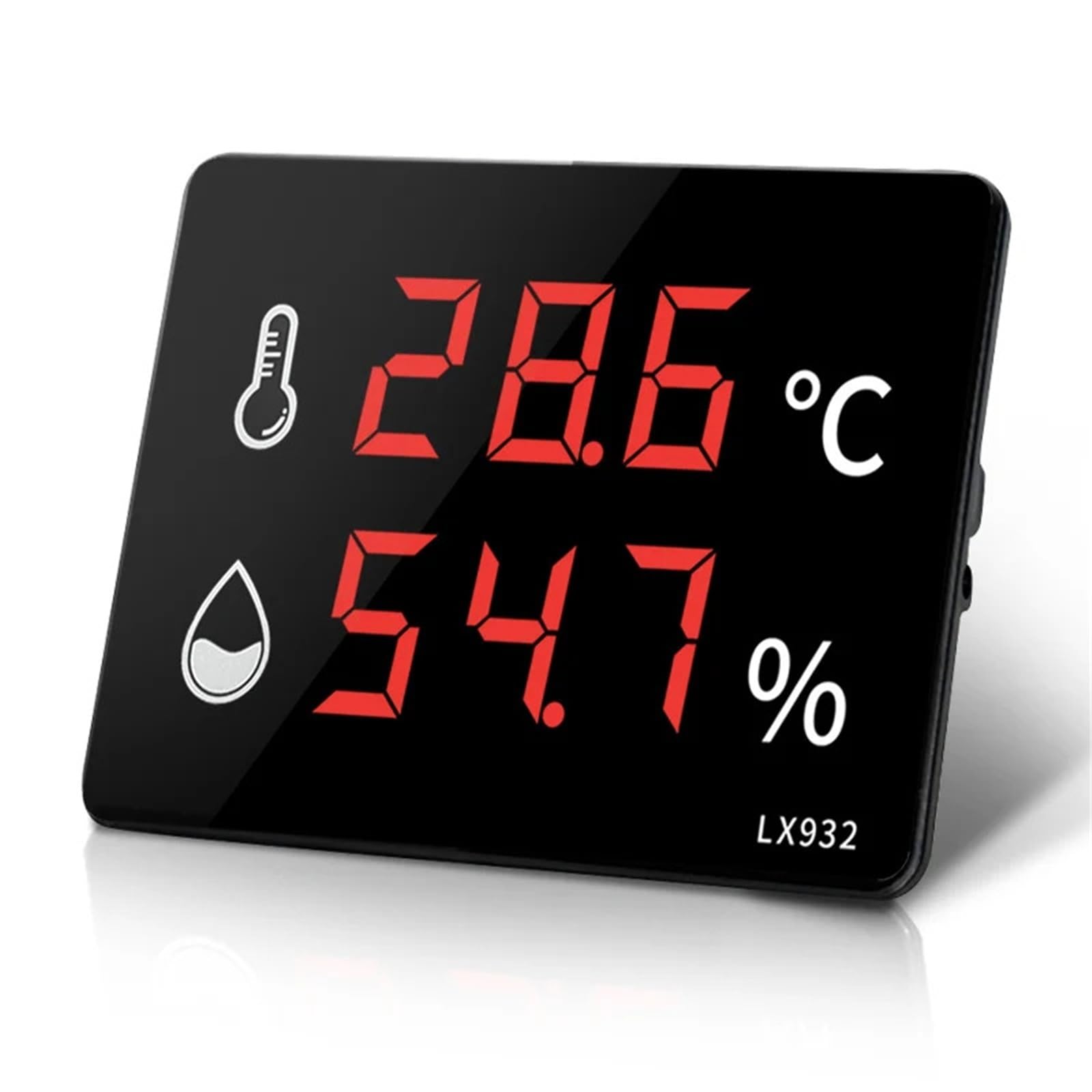 Rongce LX932 Termoigrometro digitale a parete a LED Termoigrometro con sonda e funzione di allarme for fabbrica di magazzini agricoli(LX932E)