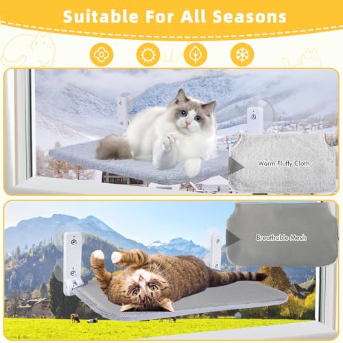 Hamac chat fenetre renforce de qualité supérieure gris 20kg - 4