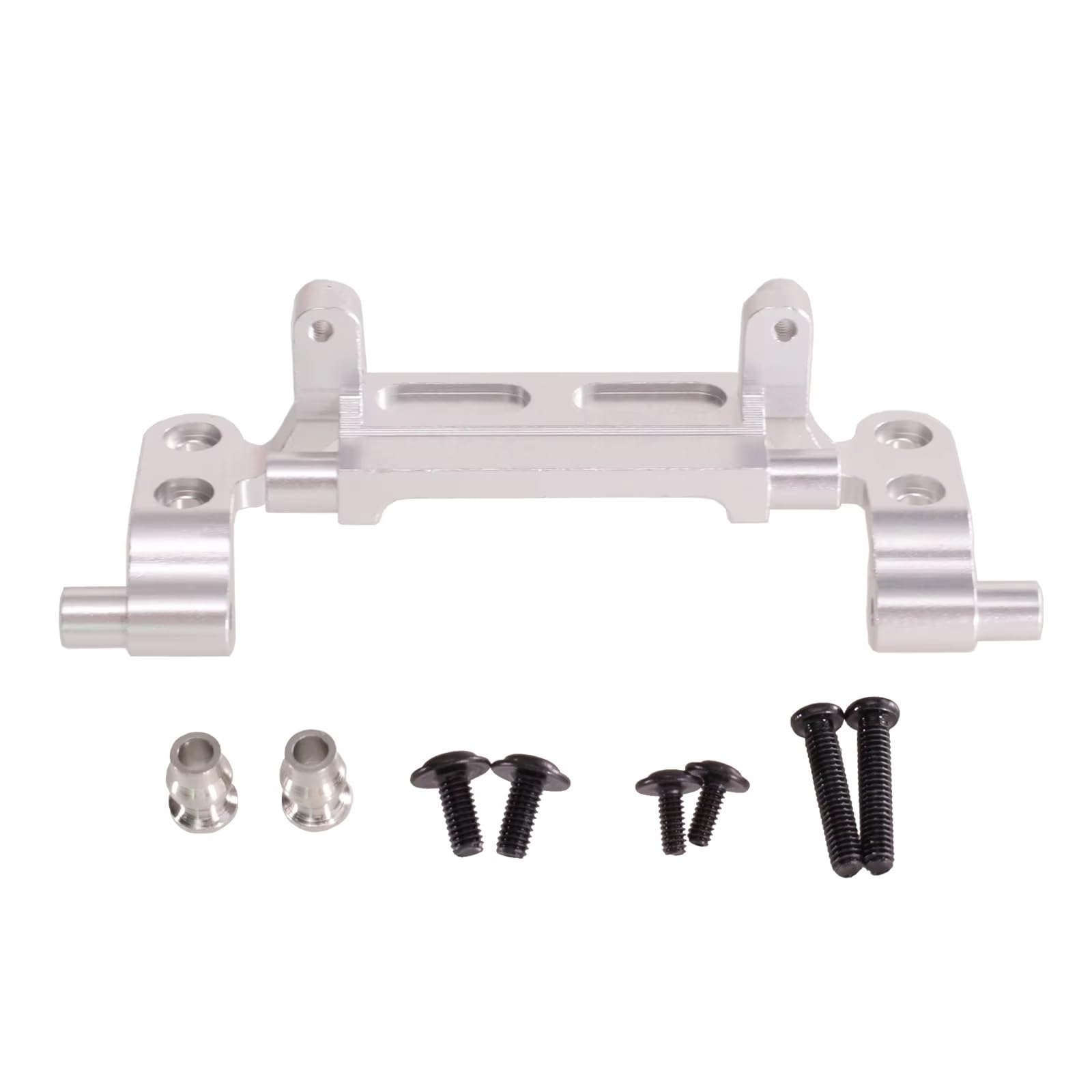RC Car Accessories for MN82 for MN78 LC79 for MN16899s 1/12 Metal Upgrade Rod Bracket Bridge Servo Rod Base RC Automotive Parts Accessoriesupgrade and Replacement(Silver)
