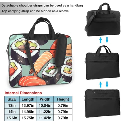 Bolso bandolera para laptop KHiry 14 pulgadas negro miniatura 2