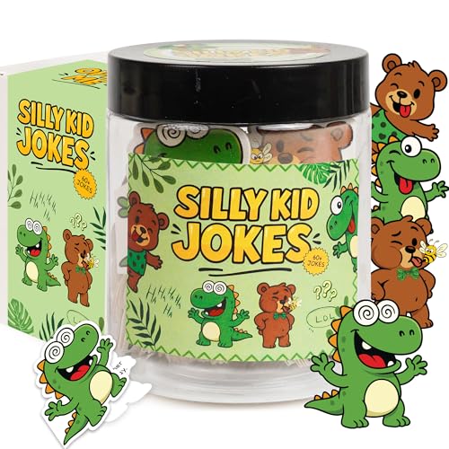 Positive Jokes Jar for Kids with 60+ Silly Jokes, Funny Kids Joke Gifts, Christmas Gift, Stocking...