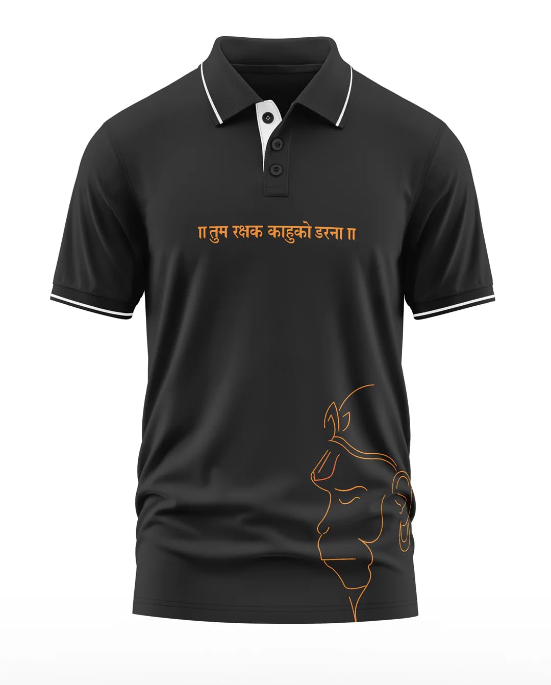 warriorworld Warrior World® Men's Polo T-Shirt | 100% Cotton 270 GSM Fabric | Stylish Collar Design | Ethnic Spiritual Streetwear | Casual-picture-17