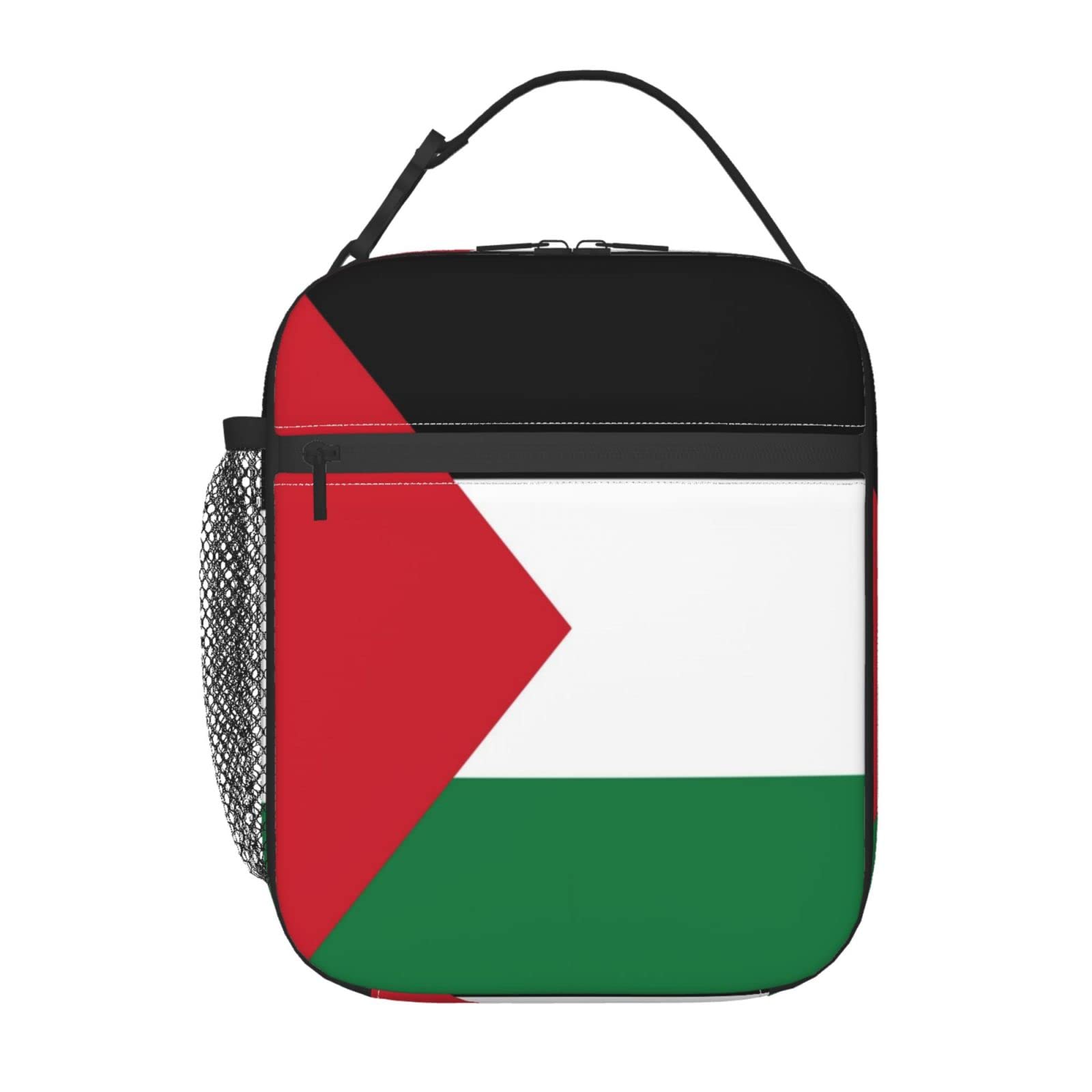 FYCFSLMY Palestine Flag Outdoor Insulated Lunchbox Reusable Picnic Cooler Bag For Women Men Work Travel Office