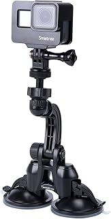 Smatree 吸盤式車載カメラマウント 対応できるGopro Hero 11/10/9/8/7~3/Max,DJI Osmo Action3/2/Pocket2,Apexcam,Insta360などに適用 マウント サクションカップ 吸盤カメラスタンド フロントガラスホルダー 360度角度調整 アクセサリー カメラスタンド