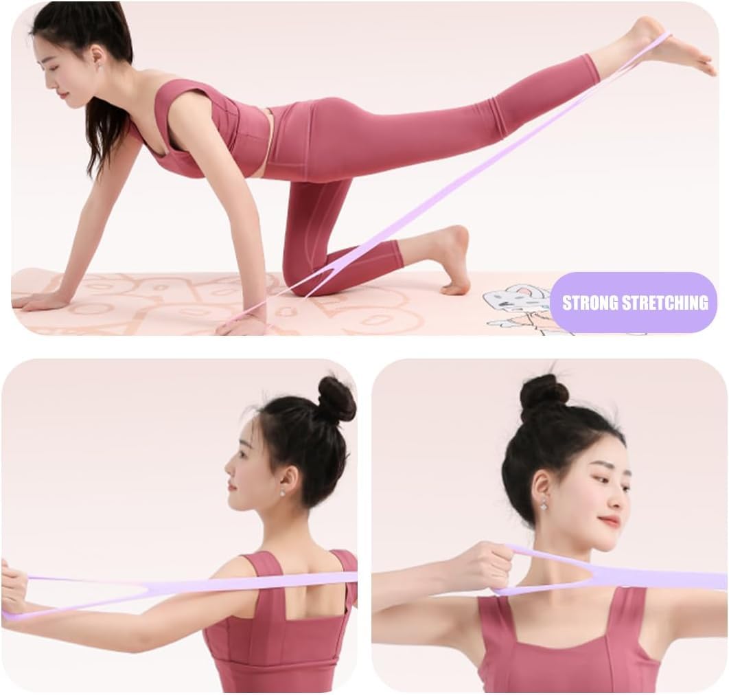Bande de résistance élastique pour exercices d'étirement dos, bras, épaules, yoga, pilates